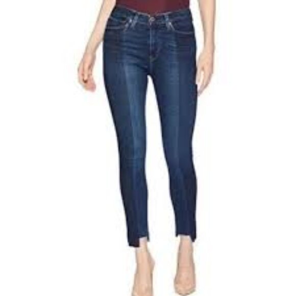 Hudson Jeans Skinny Ankle Blue Distressed Frayed 14 NEW - Picture 1 of 15